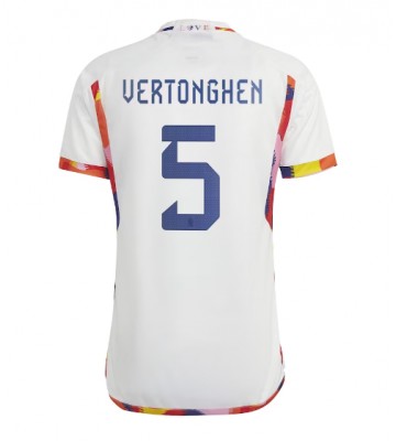 Maillot de foot Belgique Jan Vertonghen #5 Extérieur Monde 2022 Manches Courte
